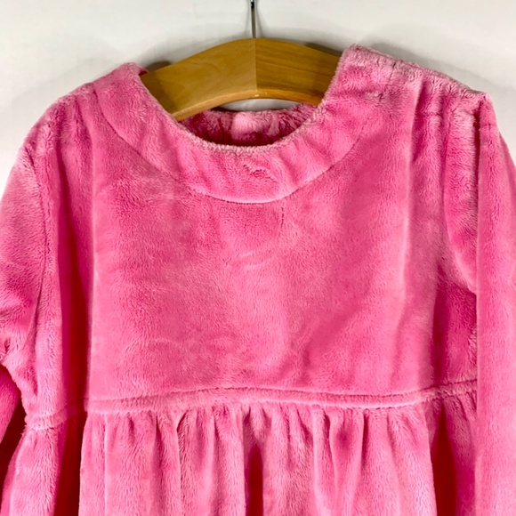 Girls Christmas Tree velour Pink princess multicolored festive flare top dresses - Picture 4 of 16